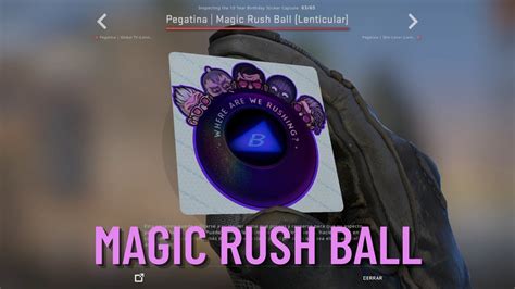 Magic tush ball sticker